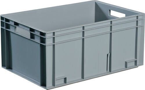 Promat Tecwerk Transportstapelbak | L600xB400xH150mm | grijs PP handgreepopening | zijwanden gesloten 9000447815