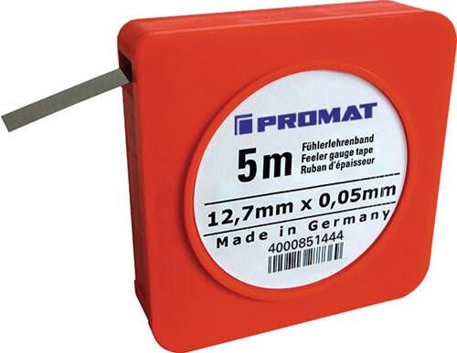 Promat Voelermaatband | dikte 0 02 mm | lengte 5 m breedte 12 7 mm 4000851441