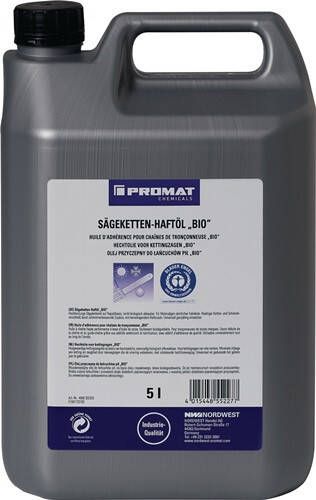 Promat Zaagketting-hechtolie BIO 52 mm² s (bij 40graden Celsius) 5 l vloeistofvat 4000355325