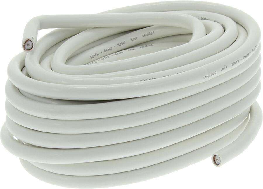 Q-Link Coax Kabel | Prof | Klasse A | Ø7 mm² | 20 m | Wit 00.130.11