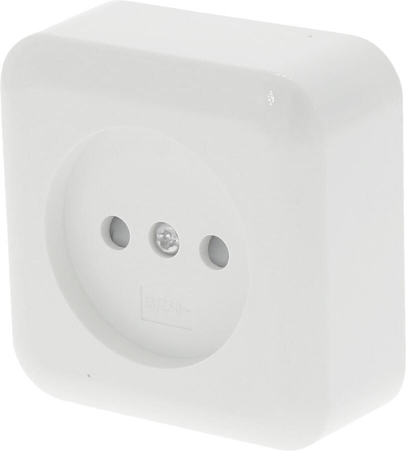 Q-Link Contactdoos | Opbouw | 1-voudig | Met Aanraakbeveiliging | Polarwit 00.947.01