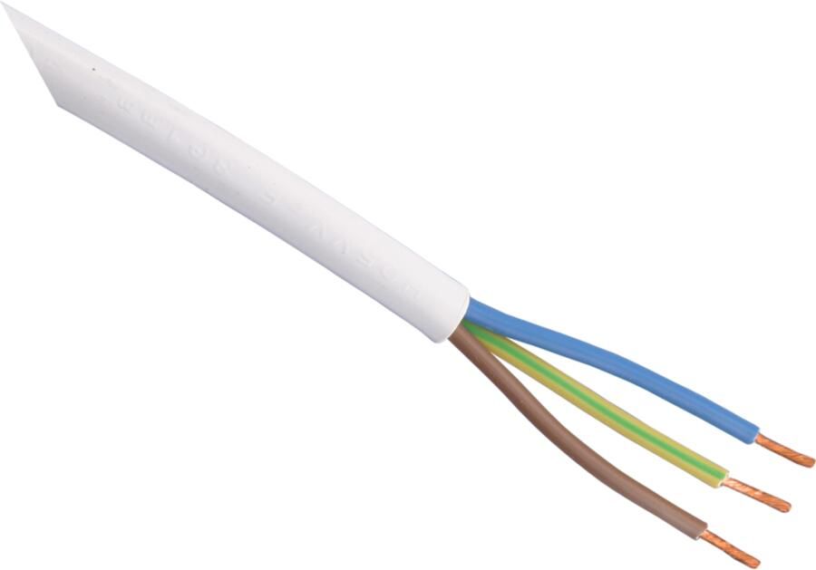 Q-Link Huishoudsnoer | VMVS | Belastbaar tot 1200W | 3 x 0.75 mm² | 5 m | Wit 03.030.81