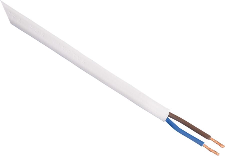 Q-Link Huishoudsnoer | Plat | Belastbaar tot 1200W | 2 x 0.75 mm² | 5 m | Wit 03.030.38