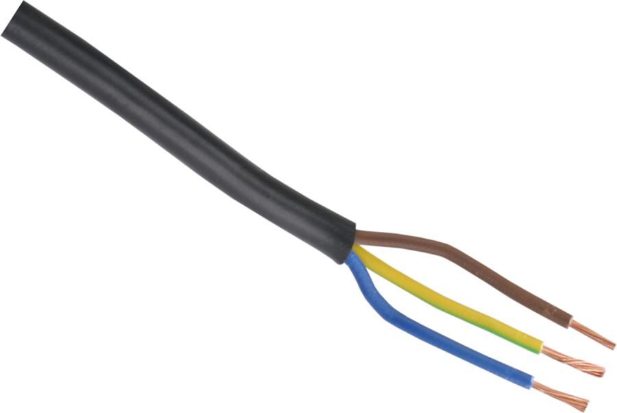 Q-Link Huishoudsnoer | VMVS | Belastbaar tot 1200W | 3 x 0.75 mm² | Zwart 100m 01.269.03