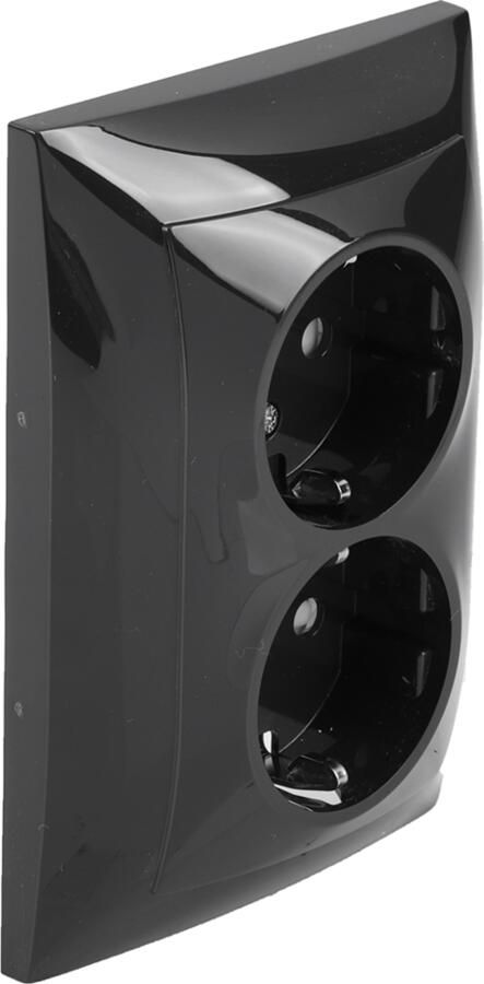 Q-Link S2 Contactdoos | 2-voudig | Randaarde | Antraciet 66.083.50