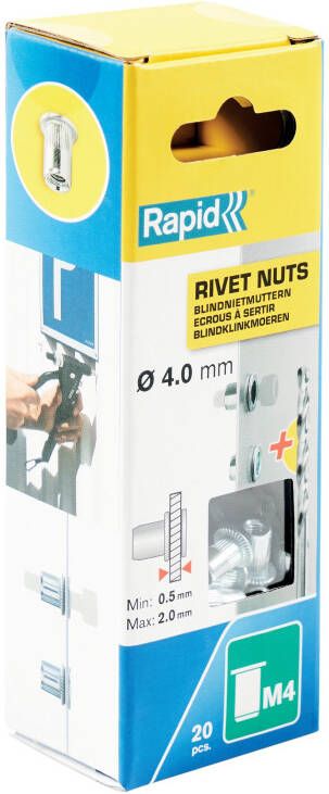 Rapid Blindklinkmoeren M4 20 stuks + boor 5000671