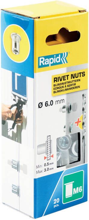 Rapid Blindklinkmoeren M6 20 stuks + boor 5000673