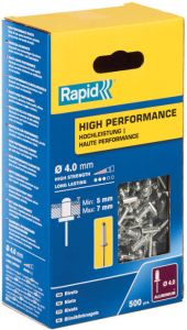 Rapid High Performance blindklinknagels | 4 0x10mm | 500 st | Box 5001433