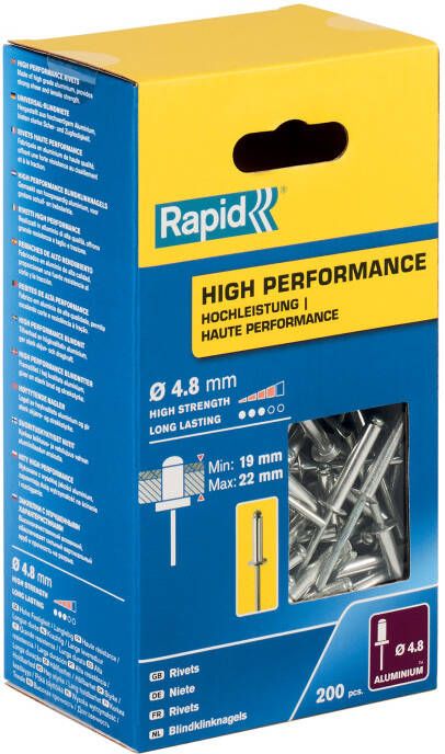 Rapid High Performance blindklinknagels | 4 8x25mm | 200 st | Box