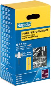 Rapid High Performance blindklinknagels | 4x16mm | 300 st | Box