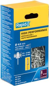 Rapid High Performance blindklinknagels | 4x8mm | 500 st | Box