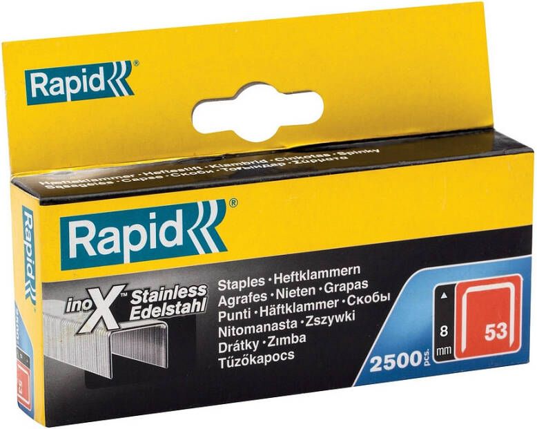 Rapid Nr. 53 dundraadnieten RVS 8 mm 2.500 stuks 23808000