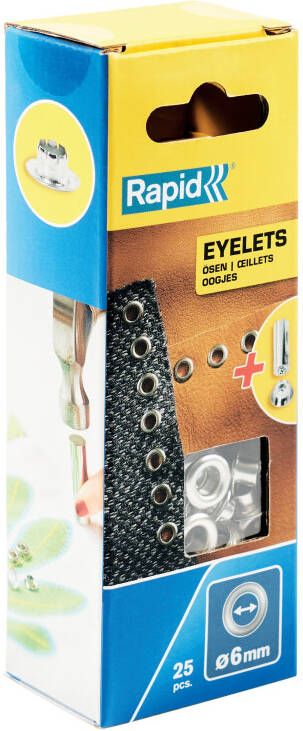 Rapid Oogjes Ø6 mm 25 stuks + aambeeld 5000410