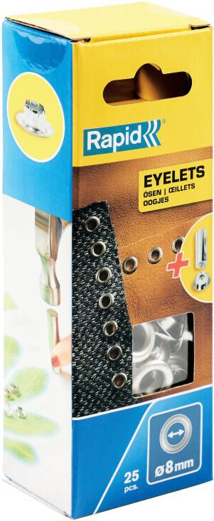 Rapid Oogjes Ø8 mm 25 stuks + aambeeld 5000411