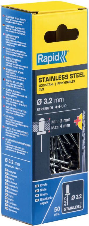 Rapid RVS klinknagel | Ø3.2 x 8 mm 5000393