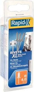 Rapid XL blindklinknagels Ø4 0 x 18 mm 40 stuks + boor 5000663