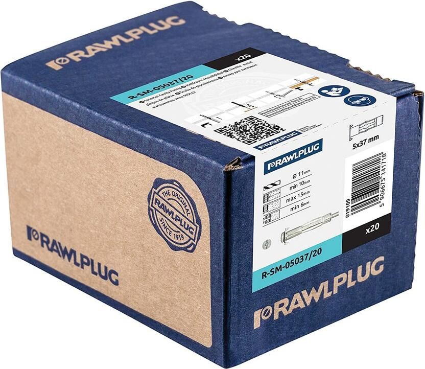 Rawl Holle Baksteen Plug Metaal Vz Voor M6 & 6.0Mm | 50 stuks R25-TWIST-M6