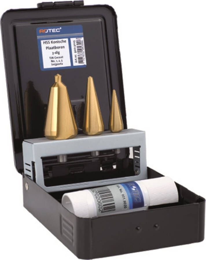 Rotec 3 dlg. cass. kon.plaatboren TIN gecoat 9003025