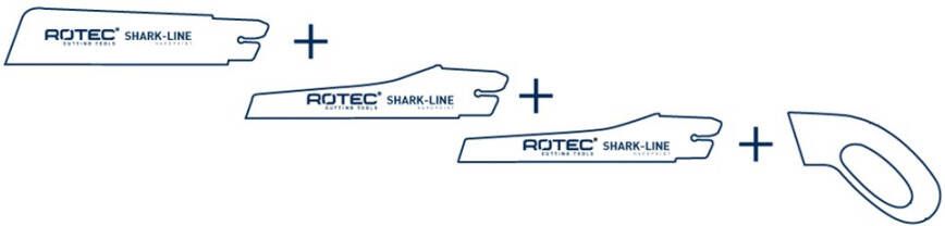 Rotec 4 delige handzaag Shark-Line Set SL1-SL3-SL4 5039001