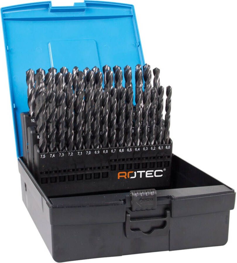 Rotec 41 dlg. Cassette Spiraalboren Geslepen 6 0-10 0x0 1 mm 9000041