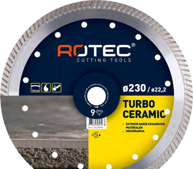 Rotec 704.2303TS TURBO CERAMIC&apos; ø230x22 2mm 704.2303TS