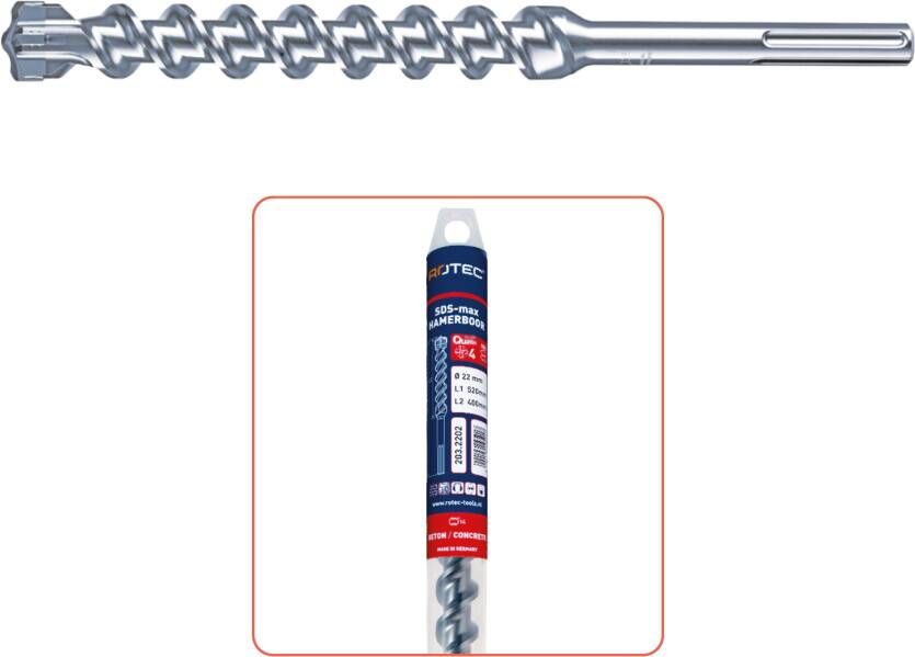 Rotec Hamerboren SDS-MAX 'Zentro' 52 0x450 570 mm 2035202 203.5202 - Foto 1