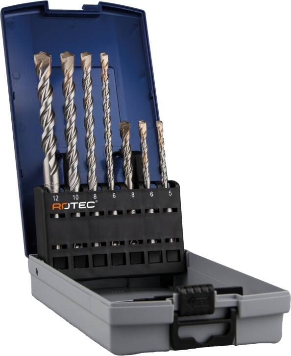 Rotec Hamerborenset | SDS-plus | V-Breaker | in ABS-cassette | 7-dlg. 900.1010K