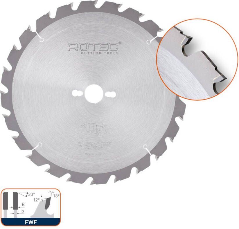 Rotec HM bouwzaagblad ø315x3 2x30mm Z=24 FWF 5532010