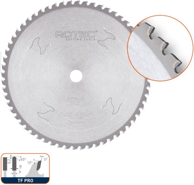 Rotec HM dry-cutter staal Long-Life ø250x2 2x30mm Z=48 TF PRO 5561005