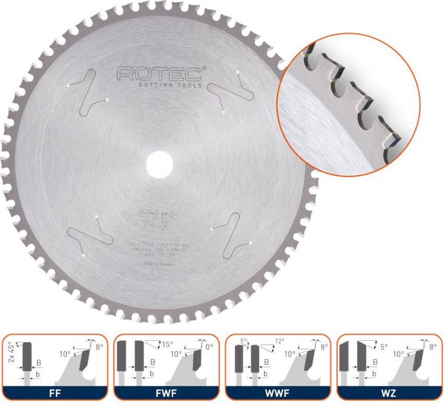 Rotec HM dry-cutter zaagblad bouwstaal ø216x2 2x30mm Z=42 WZ 5560070 556.0070