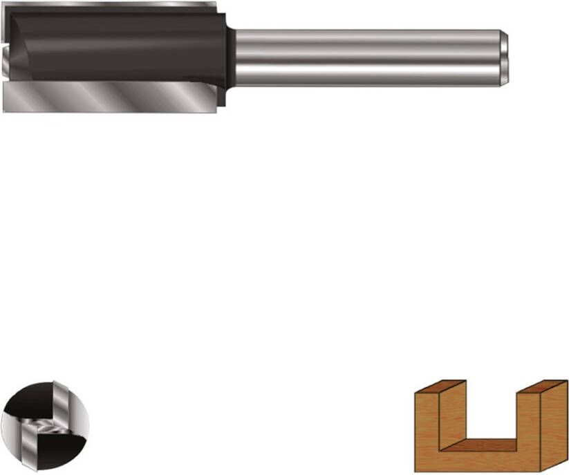 Rotec HM Groeffrees met grondsnijder ø10x20x32mm S8 271.02.1000