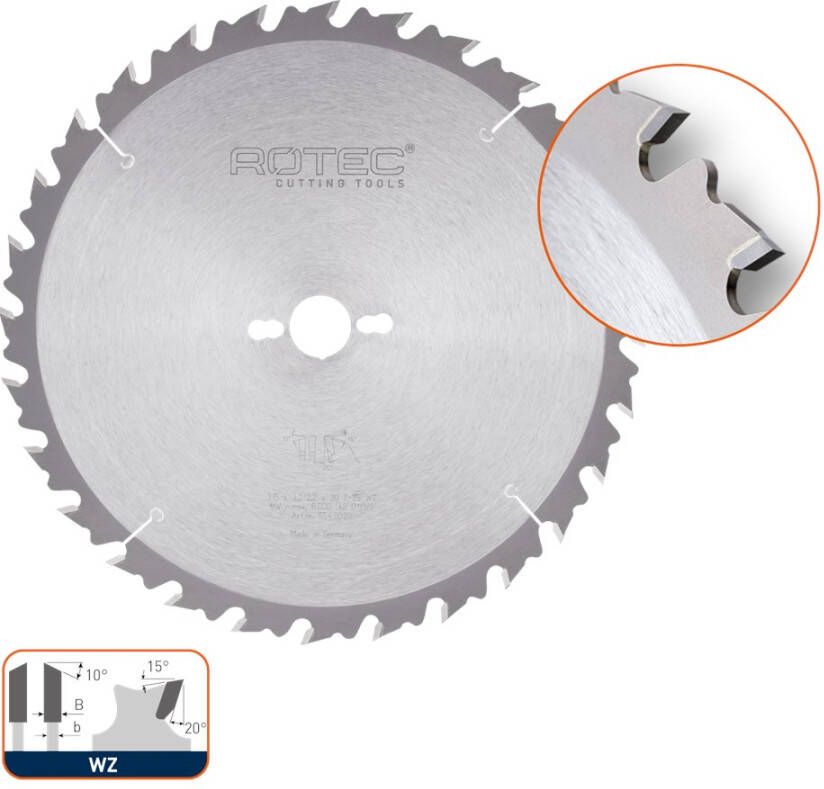 Rotec HM schulpzaag met anti-terugslag ø500x4 0x30mm Z=44 WZ 5540065