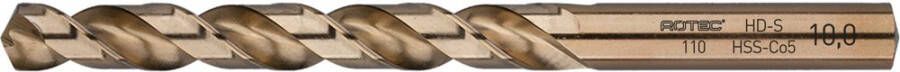 Rotec HSS-Co5 Spiraalb. DIN 338 HD-S Inox splitp. 1 8 mm 10 stuk(s) 1100180