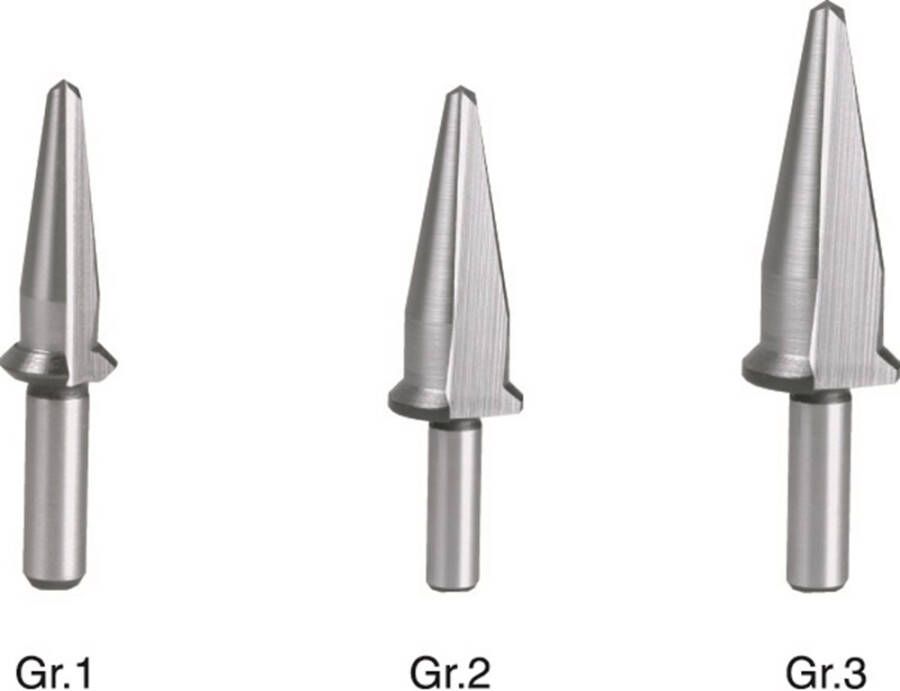 Rotec HSS conische plaatboren S.P. Nr.1 3 0-7 8 aanslag 4220001