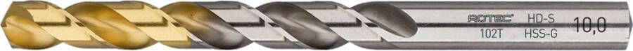 Rotec HSS-G spiraalboor DIN 338 type HD-S TiN-top ø3 8 10 stuk(s) 102.0380T