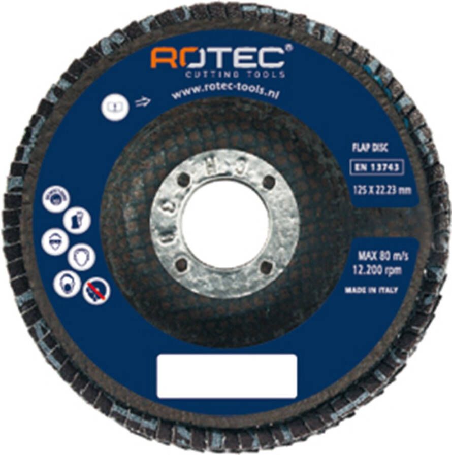 Rotec lamellenschijven 125x22.23 mm Korrel 40 10 stuks 7961252 796.1252