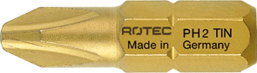 Rotec PRO Insertbit PH 1 L=25mm C 6 3 TIN 10 stuks 8002001