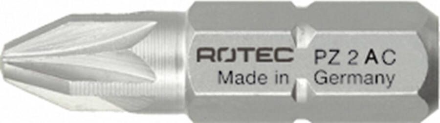 Rotec PRO Insertbit PZ 1 L=25mm C 6 3 RVS 10 stuks 8031001