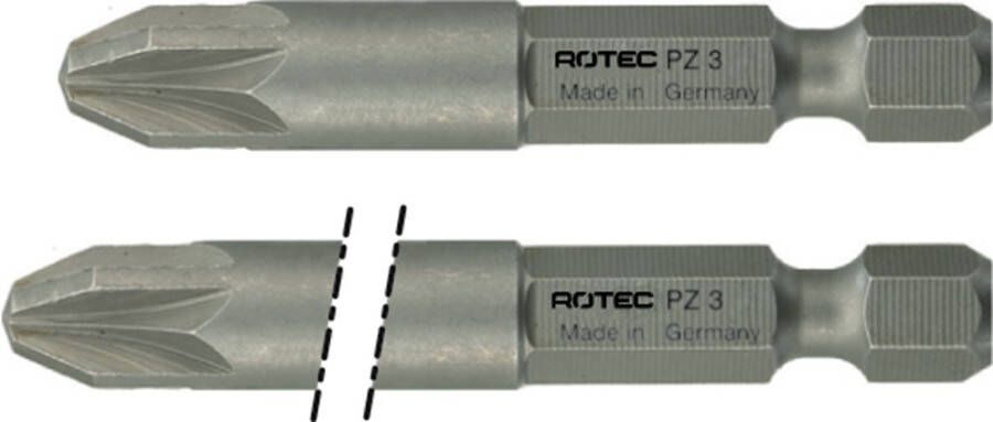 Rotec PRO Krachtbit PZ 1 L=110mm E 6 3 BASIC 8050010 VPE = 10 stuks