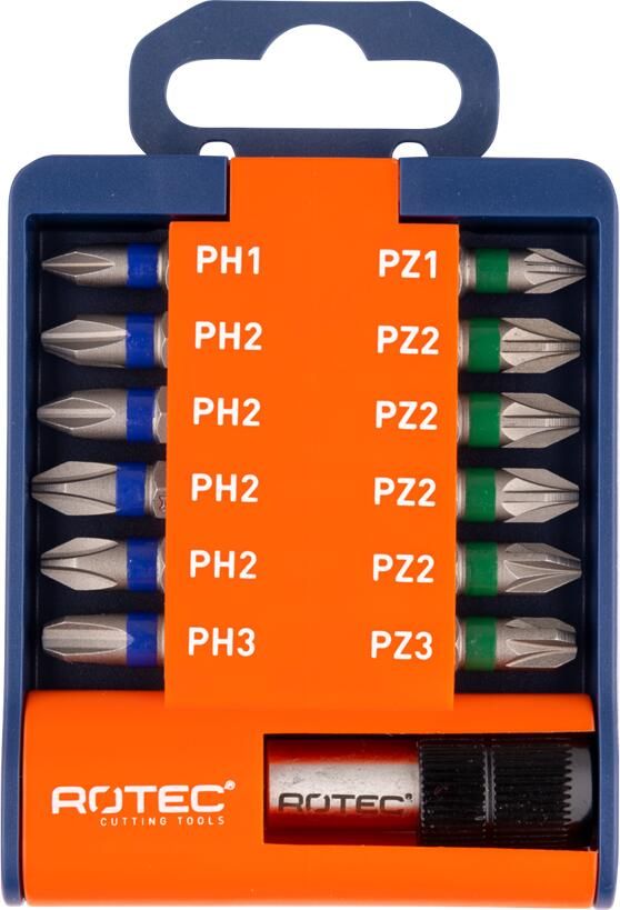 Rotec Bit- & bithouder-set | OPTI-LINE | Bits PH-PZ | 13-delig 827.9053