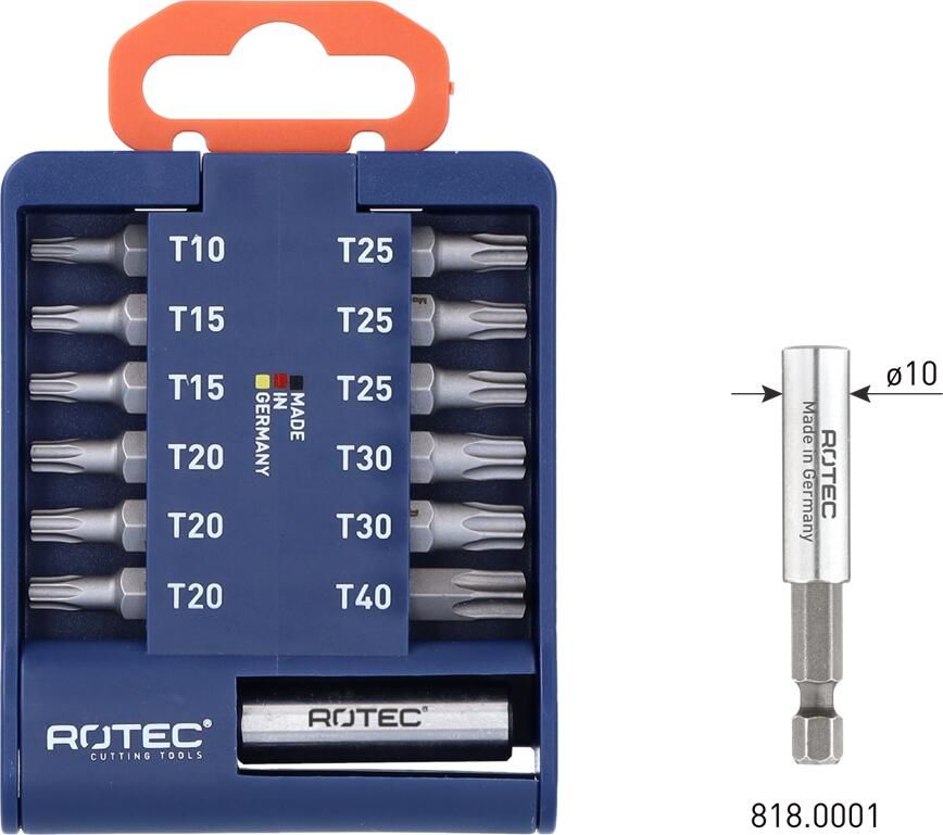 Rotec Bit-set | BASIC | Incl. bithouder | Bits TX | 13-delig 825.0110