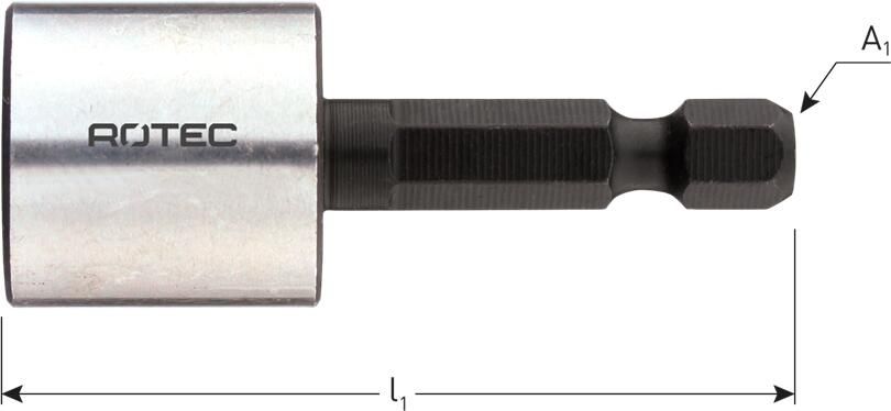 Rotec Dopsleutel | E6.3 | 1 4" Bitopname | Magnetisch | SW 5 5x50 819.00551