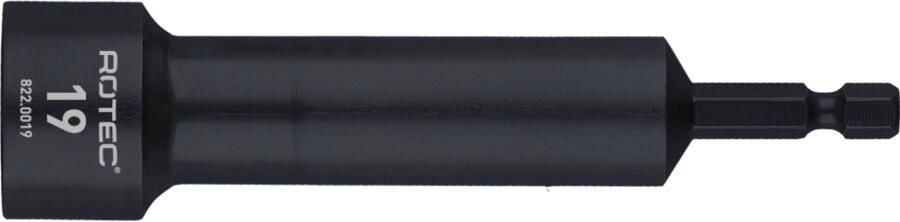 Rotec Dopsleutel Extra Diep | E6 3 Bitopname | SW | 19x110 75 mm 822.0019