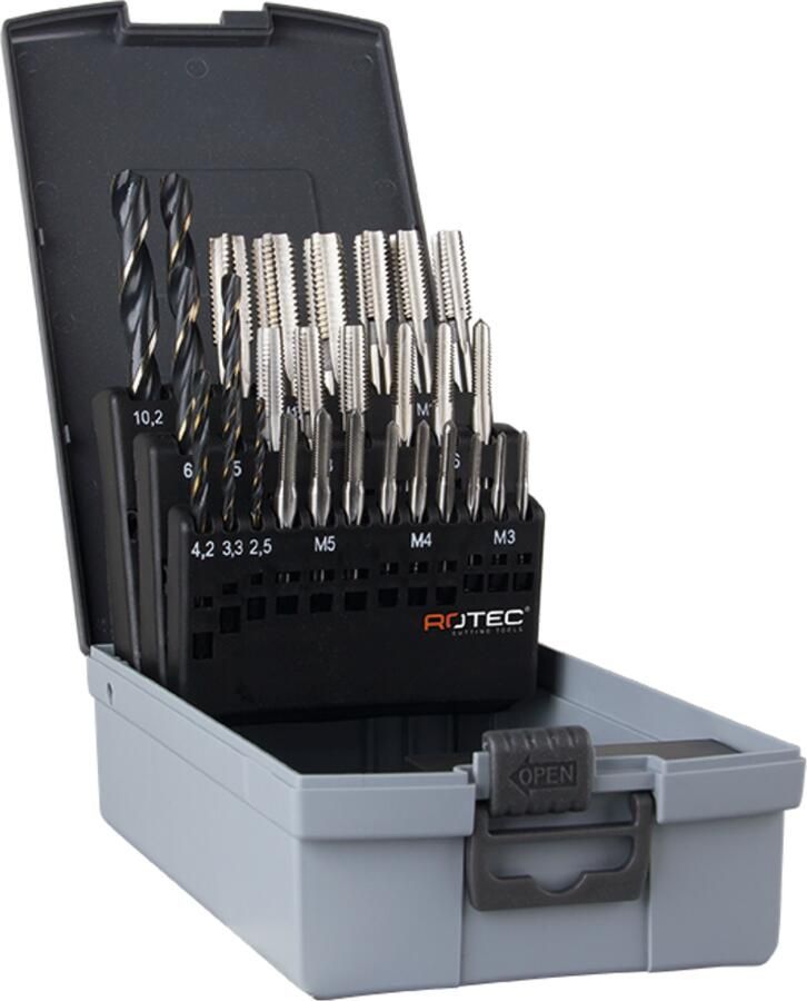 Rotec Handtappen- en borenset '300 101' | 28-dlg. | M3-M12 900.2002K