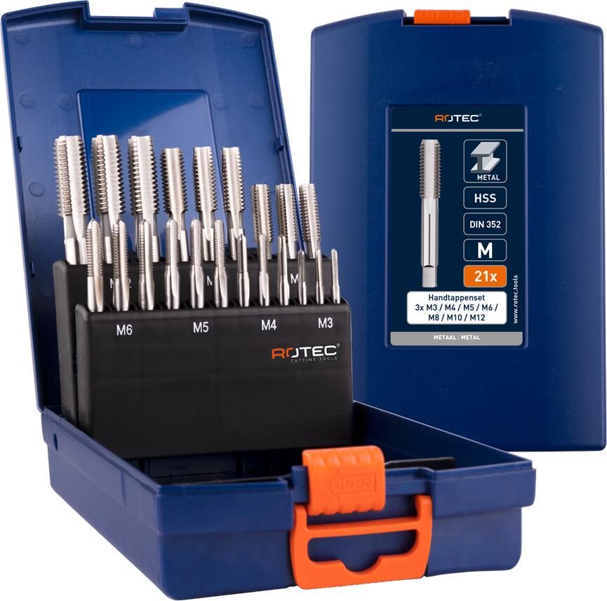 Rotec Handtappenset '300' | 21-dlg. | M3-M12 ABS 900.2000