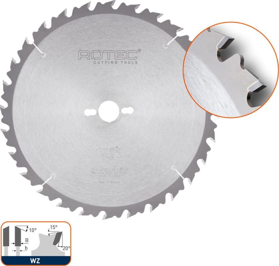 Rotec OPTI-LINE HM Schulpzaag Met Anti-Terugslag | Ø270x3 0x30 | Z=18 | WZ 554.0007