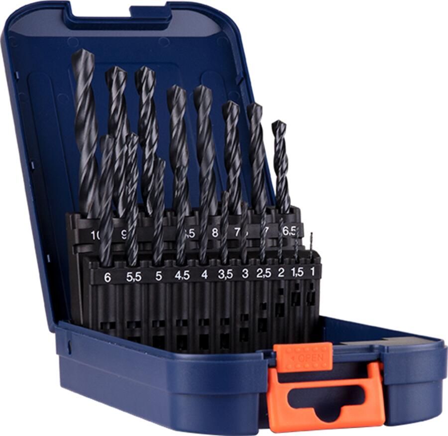 Rotec Spiraalborenset | 100 | DIN 338 | Type N | 19-dlg | ø1-10 ABS 900.0019K