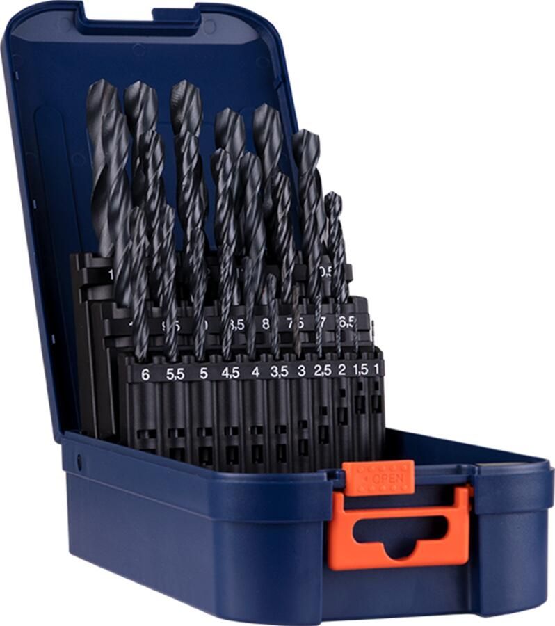 Rotec Spiraalborenset | 100 | DIN 338 | Type N | 25-dlg | ø1-13 ABS 900.0025K