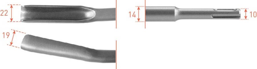 Rotec SDS+ Gutsbeitel 22x250mm 2150020 215.0020