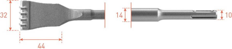 Rotec SDS+ HM-Tandbeitel 32x125mm 215.0030